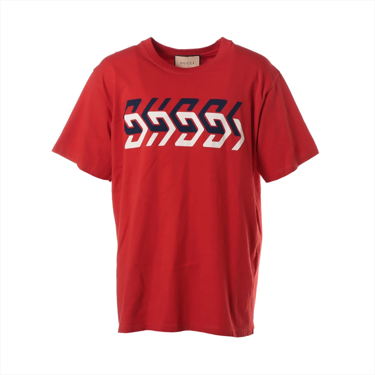 グッチ コットン Tシャツ M メンズ レッド 616036 ミラー