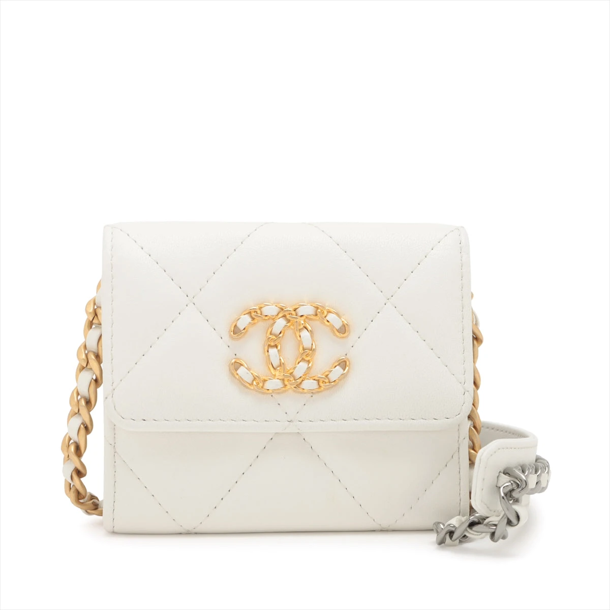 シャネル CHANEL19 スマホバッグ ホワイト CHANEL - 新品未使用✨シャネル 19バッグ スモール ショルダー
