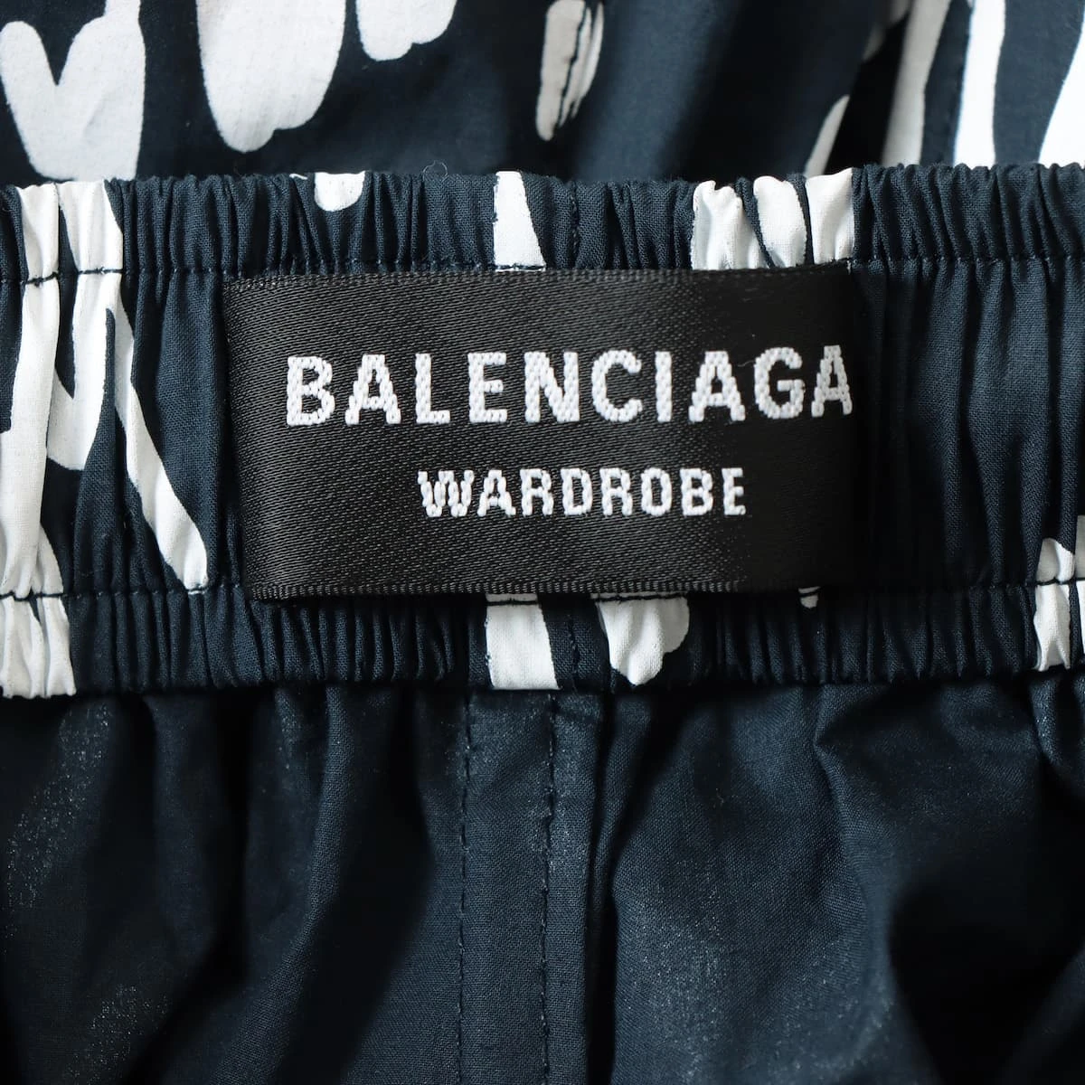 完売必須*BALENCIAGA*総ロゴハイライズロゴワイドパンツ org.jpg