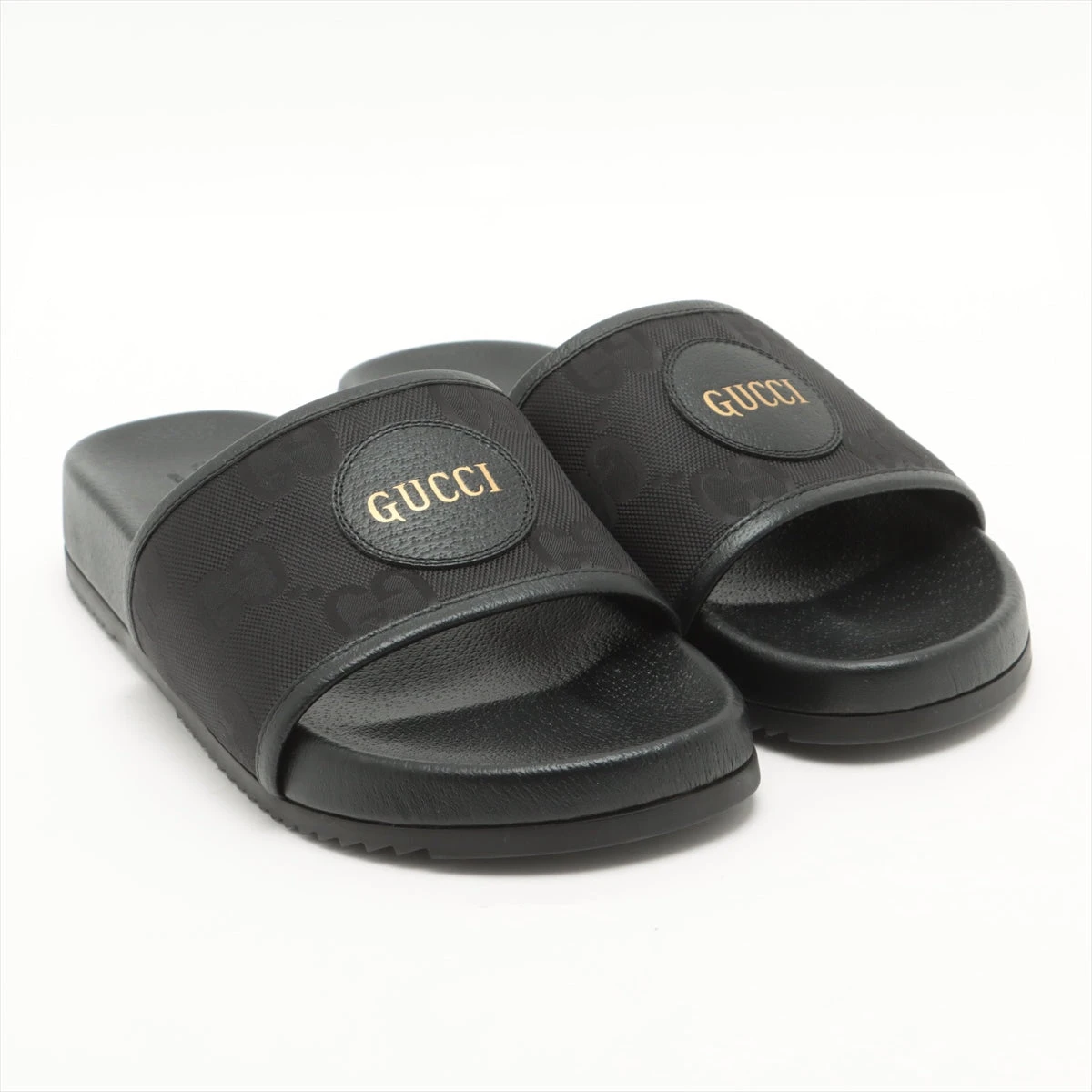 GUCCI グッチ キルティングGG ナイロン スライドサンダル Women's platform slide sandal in camel and dark brown maxi