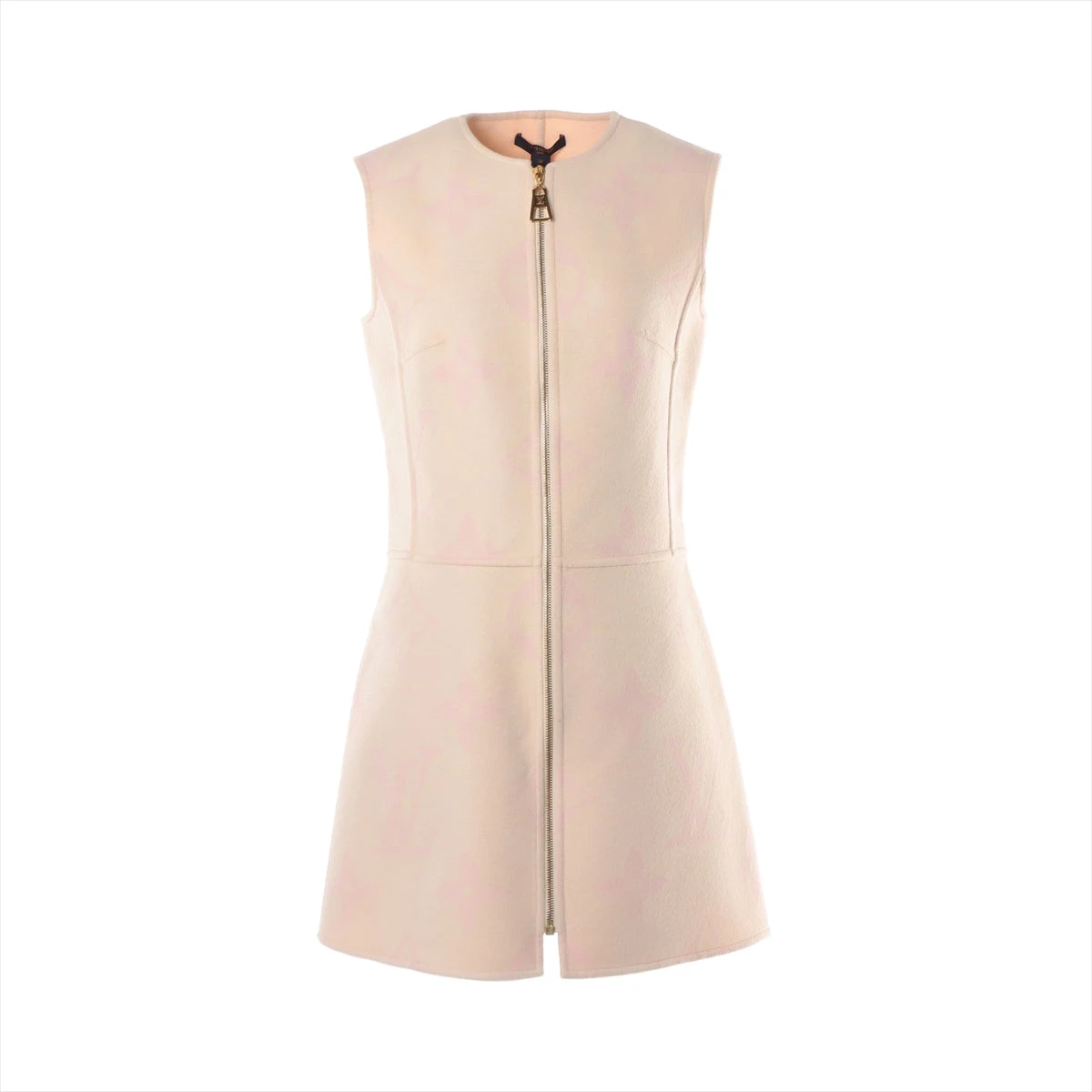 良品　ルイヴィトン　19AW ノースリーブワンピース　シルク混　アイボリー　38 良品 ルイヴィトン 19AW ノースリーブワンピース シルク混