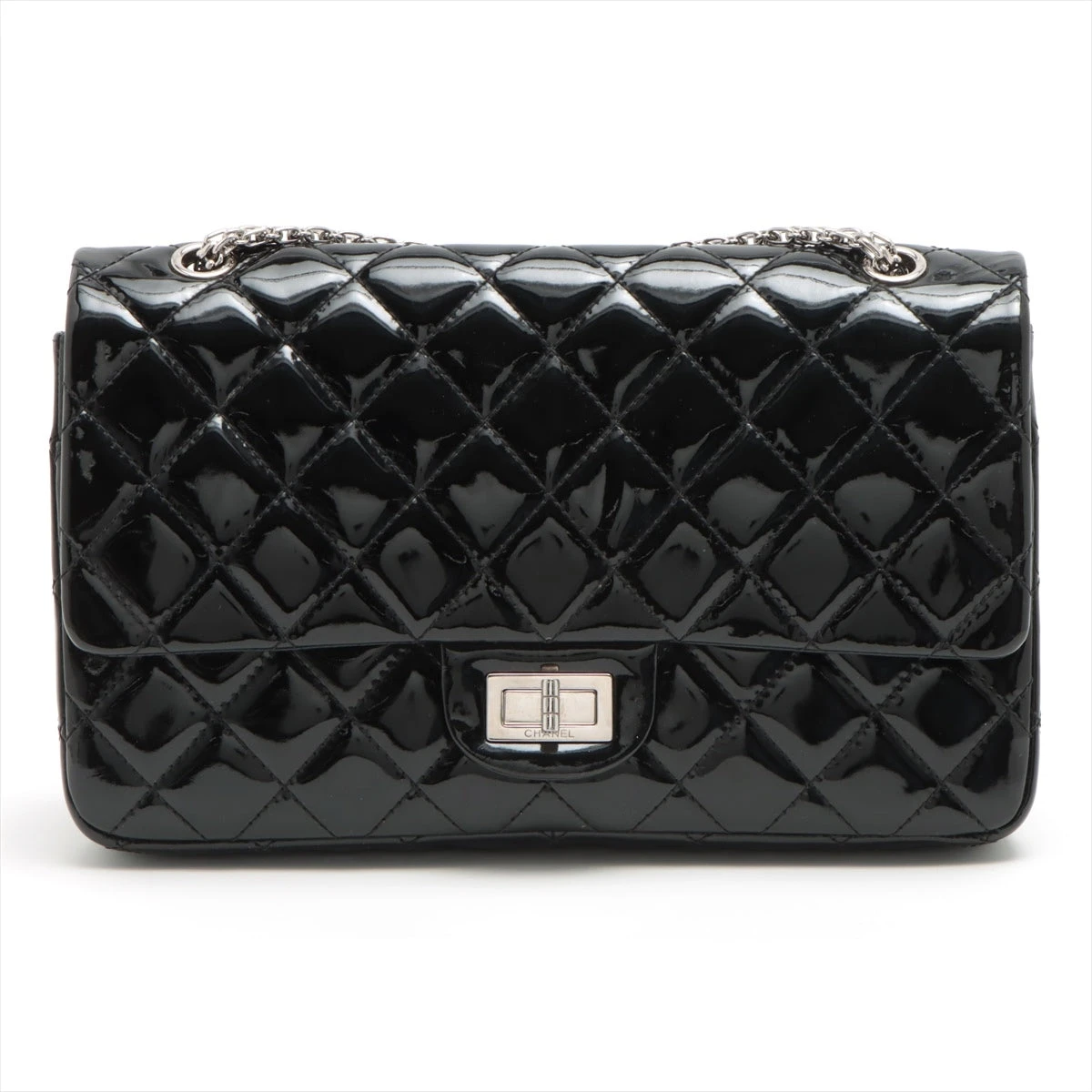 マトラッセ シャネル デカマトラッセ パテントレザー ダブルフラップ ダブル