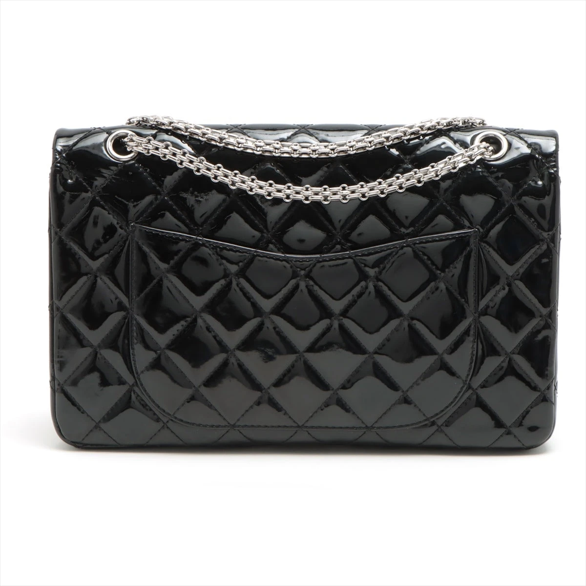 シャネル デカマトラッセ パテントレザー ダブルフラップ ダブル