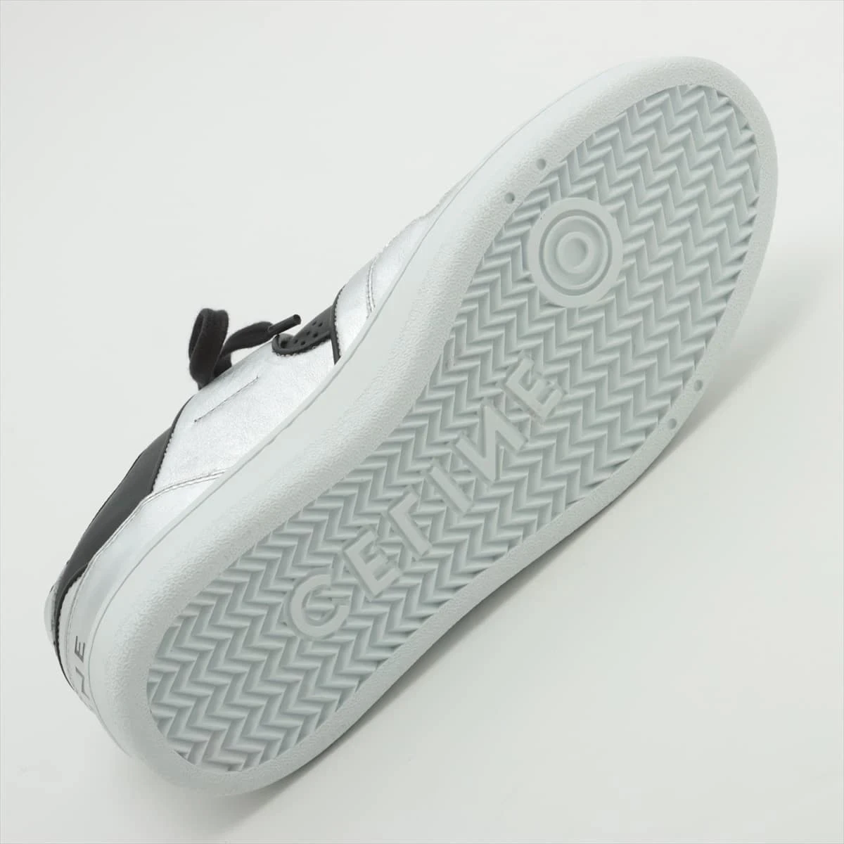 セリーヌ レザー スニーカー 41 メンズ ブラック×シルバー CT-04