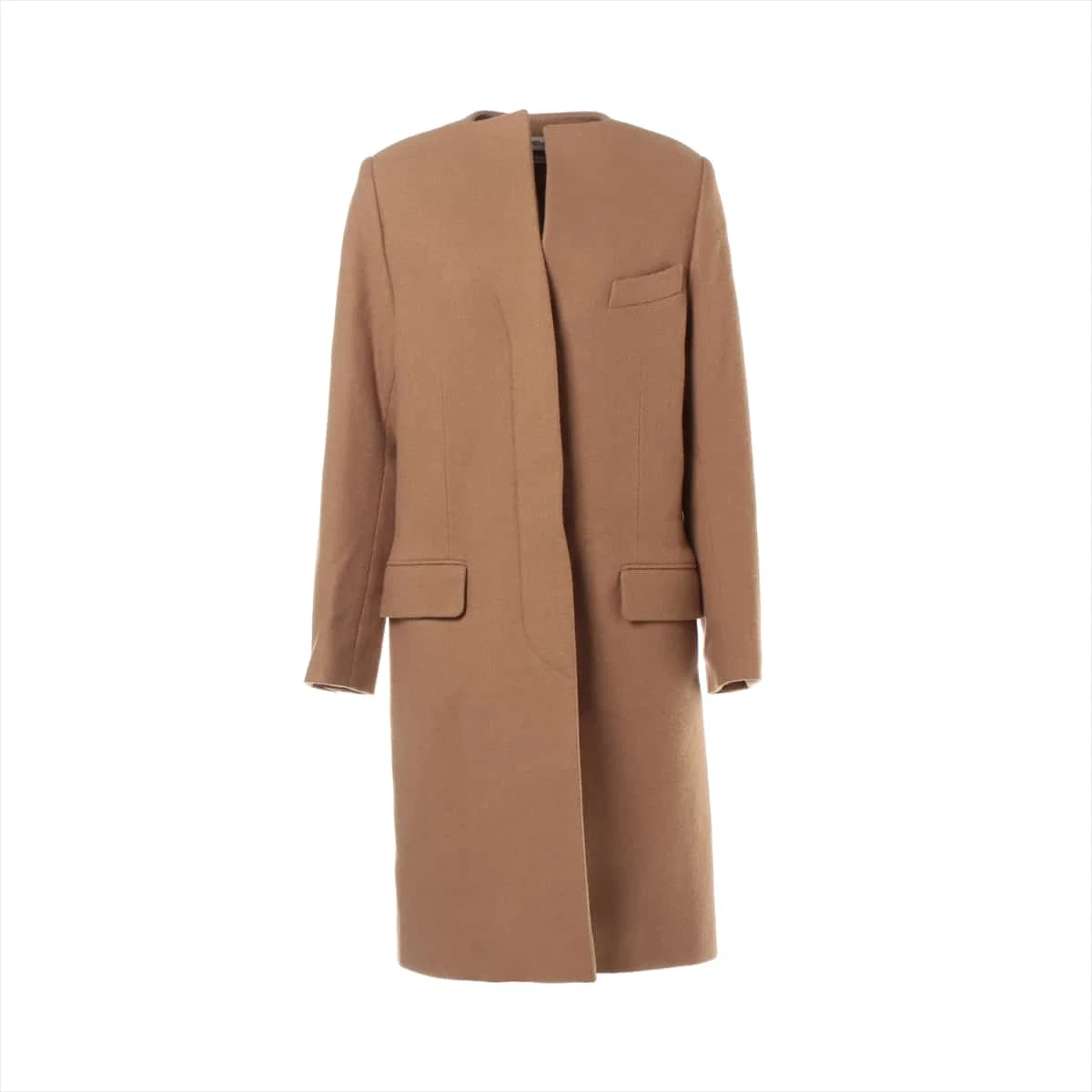 エルメス ベージュロングコート エルメス ロングコート 濃いベージュ系