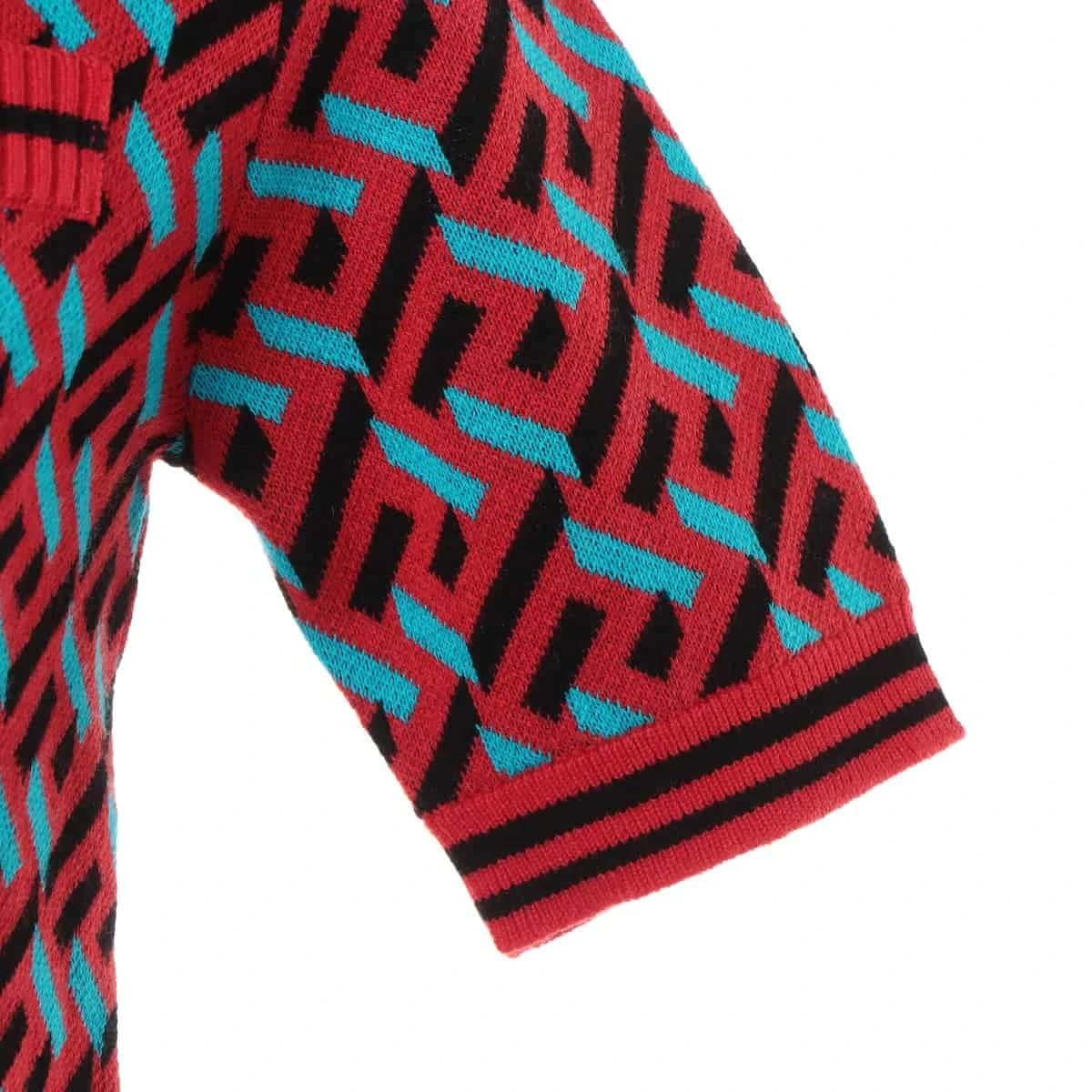 ヴェルサーチ メデューサ 22年 コットン×ウール ニットワンピース 36