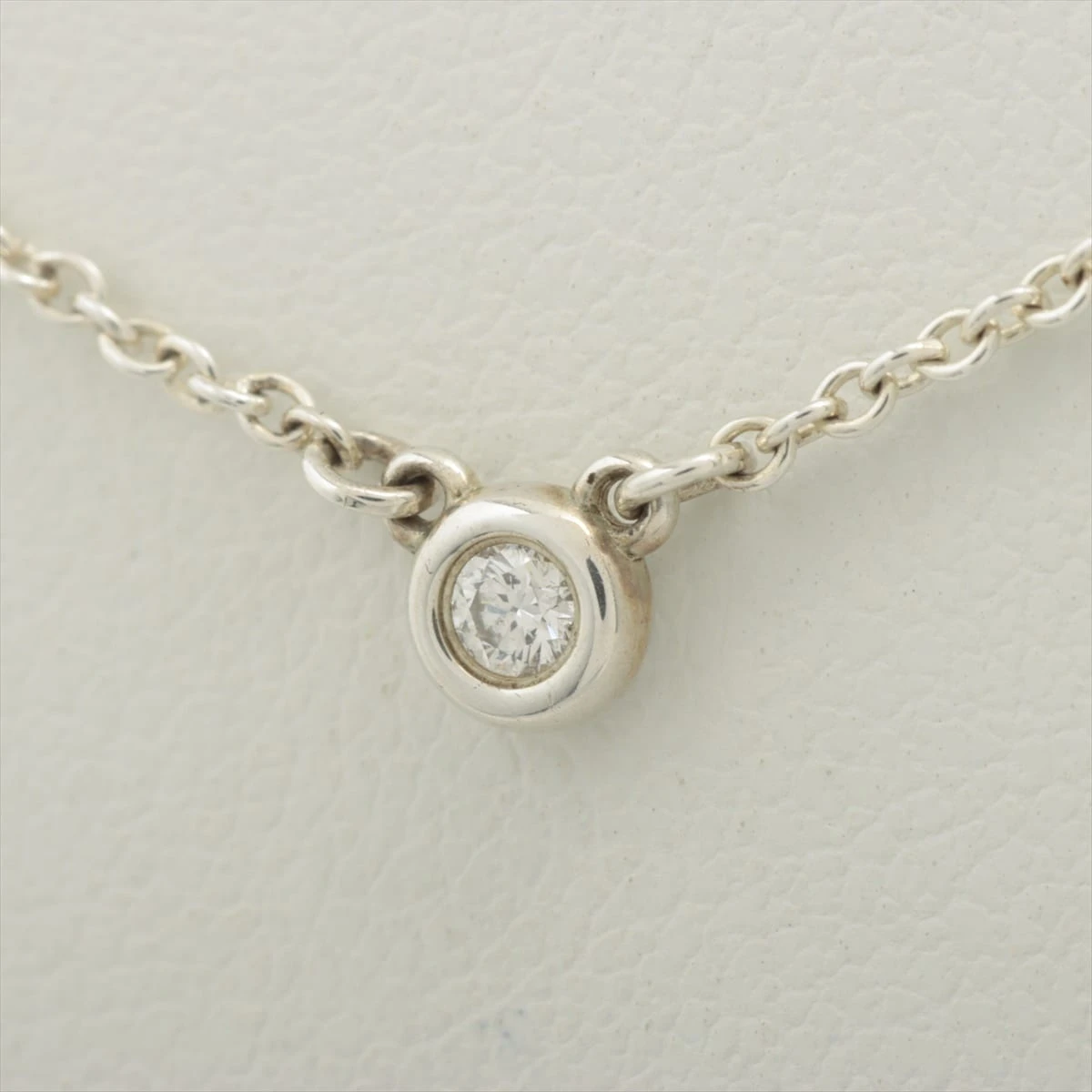 Tiffany ティファニー　ネックレス　幅約1㎜ 41cm 1.55 g TIFFANY&Co. ティファニー ベゼル セット ダイヤモンド