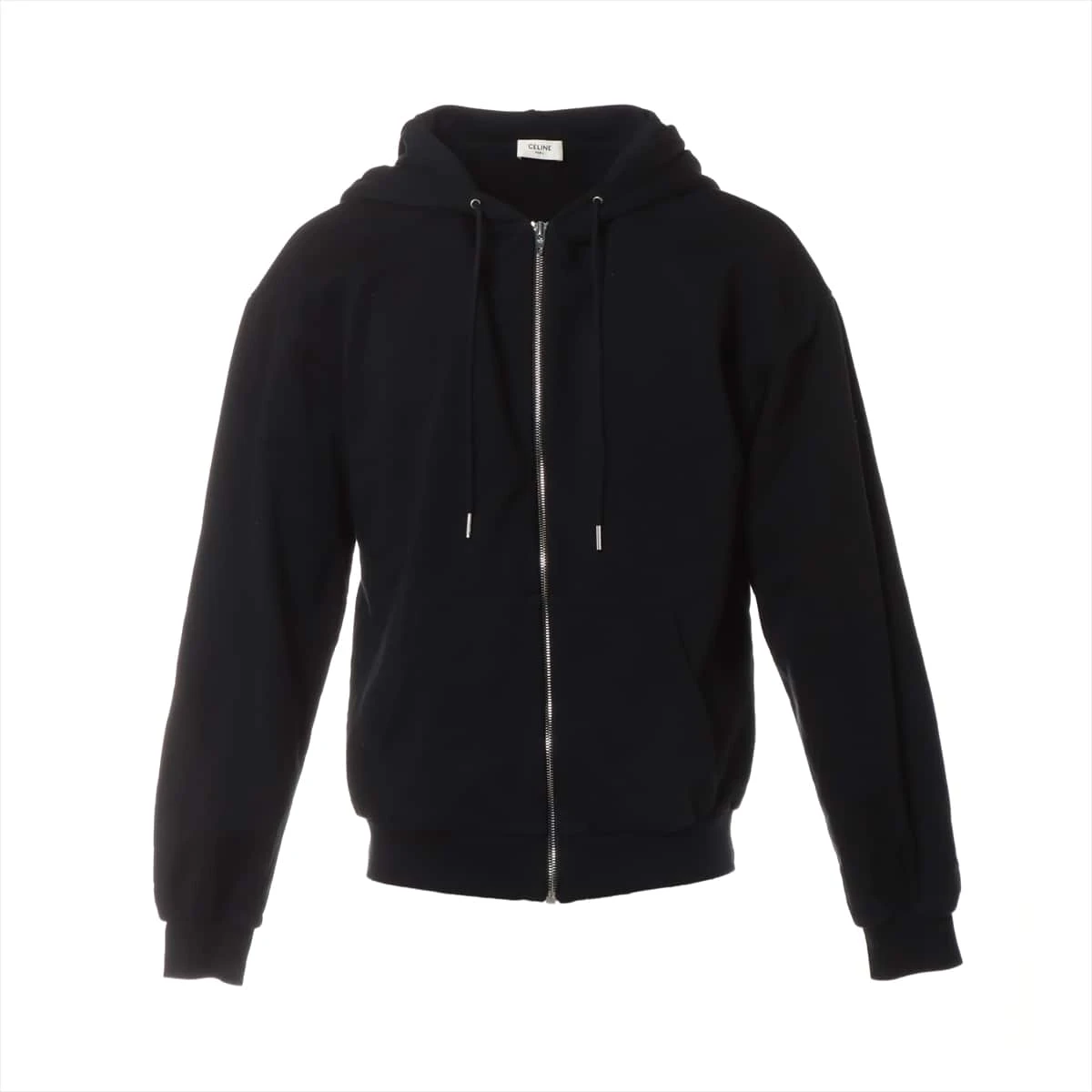 CELINE ブラック ジップアップパーカーS
