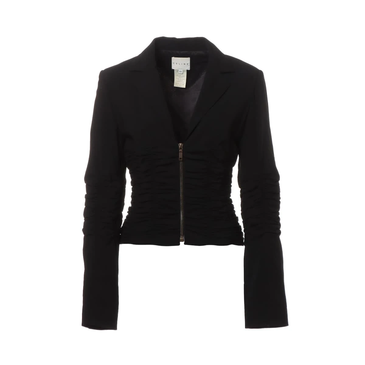 CELINE ブラック ジップアップジャケット Mサイズ CELINE ブラック ジップアップジャケット M CELINE セリーヌ ジップ