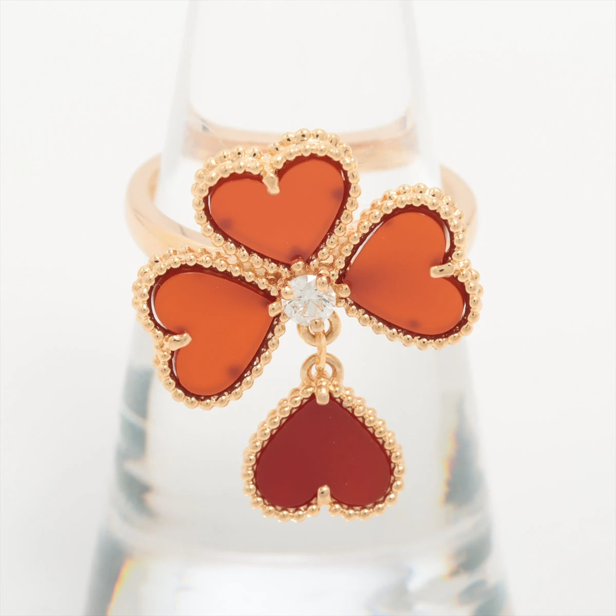 PG カーネリアン リング ヴァンクリーフ&アーペル スウィートアルハンブラ エフイヤージュ