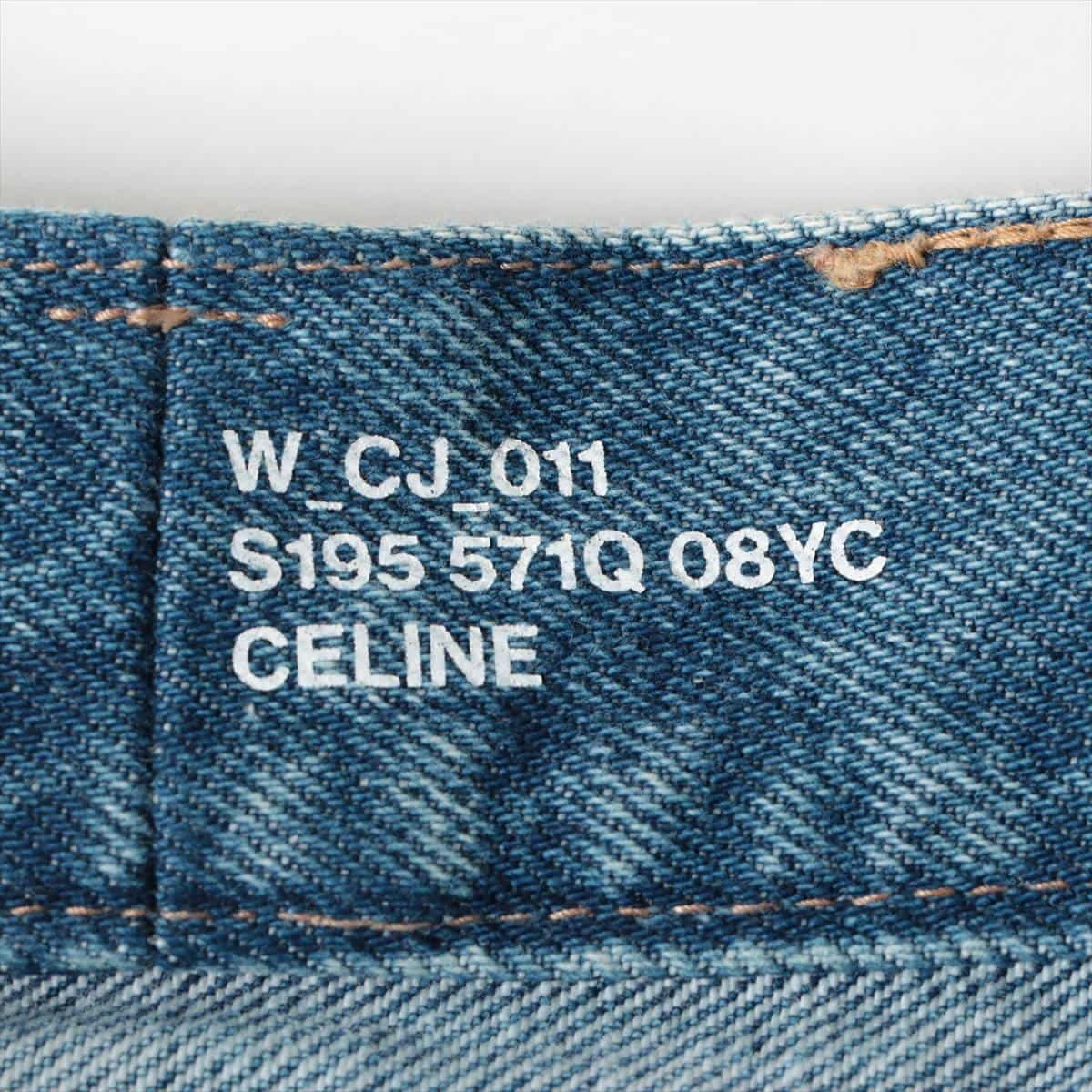 セリーヌ SELINE レディース スカート チェーン ひざ丈 ブルー 40 CELINE(セリーヌ) トリオンフチェーンデニムスカート 2S299107P