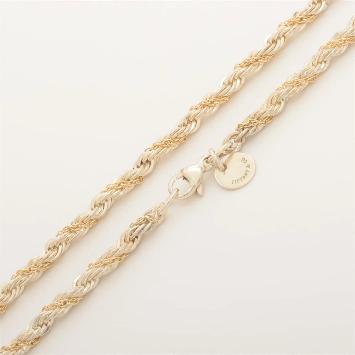 美品　ティファニー　ネックレス　ツイスト　シルバー925 ゴールド750 ティファニー ツイスト ネックレス 925×750 ゴールド×シルバー