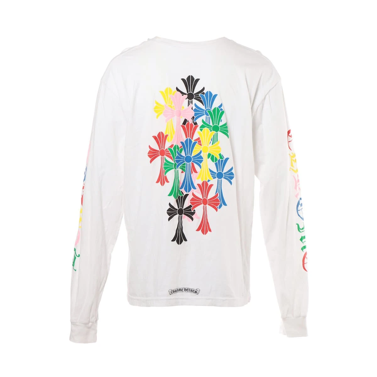 美品✨クロムハーツ ロンT セメタリークロス 両袖ロゴ ホワイト クロムハーツ セメタリークロス ロングTシャツ コットン XL