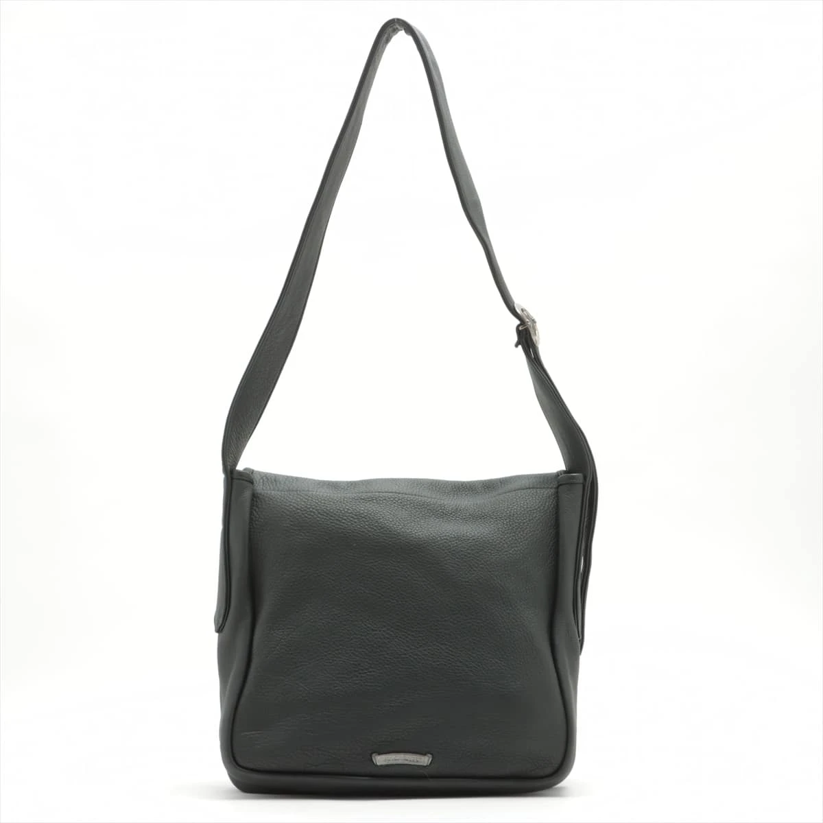 クロムハーツ ショルダーバッグ レザー×925 メールバッグ ブラック