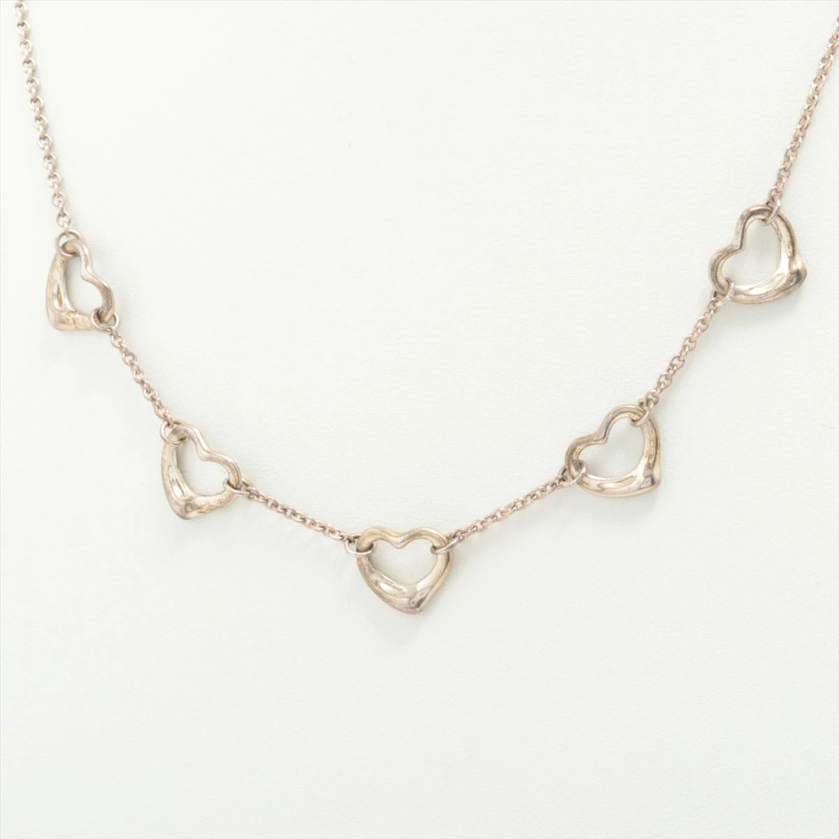 ティファニー オープンハート 5P ネックレス 925 4.9g シルバー