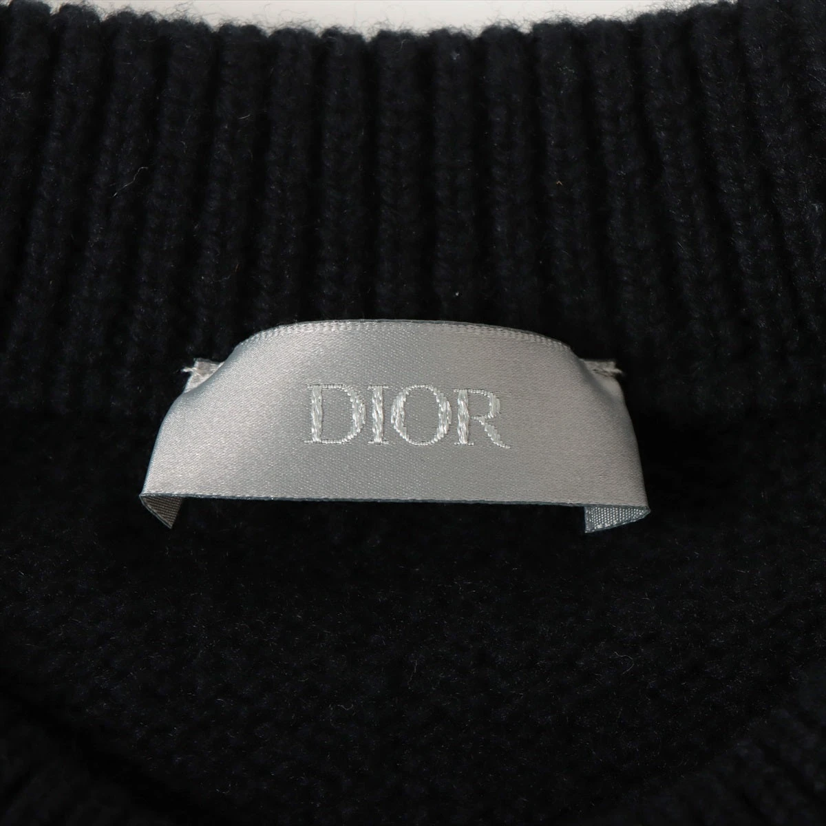 ディオール ウール ニット XL メンズ ブラック アトリエ刺繍
