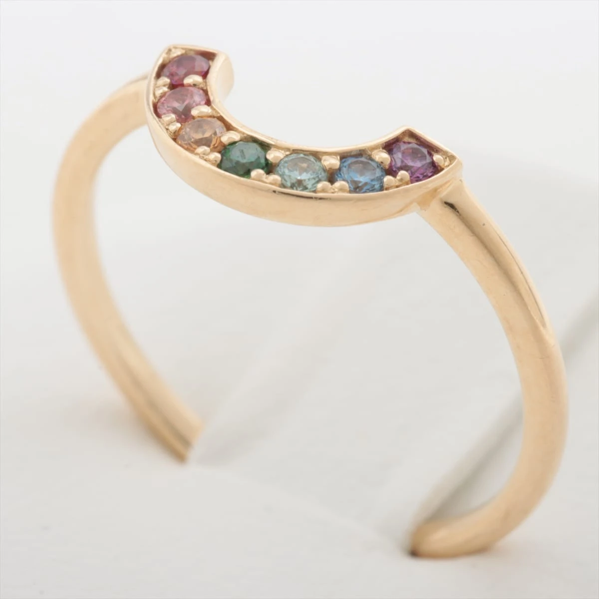 スタージュエリー レインボー キュービックジルコニア リング K10(YG  