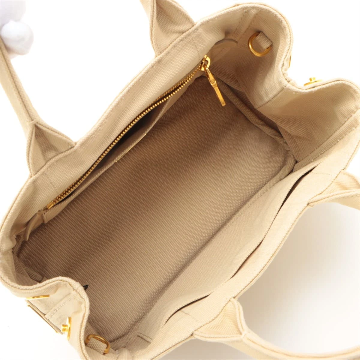 プラダ カナパ キャンバス 2WAYハンドバッグ ベージュ 1BG439 無記名