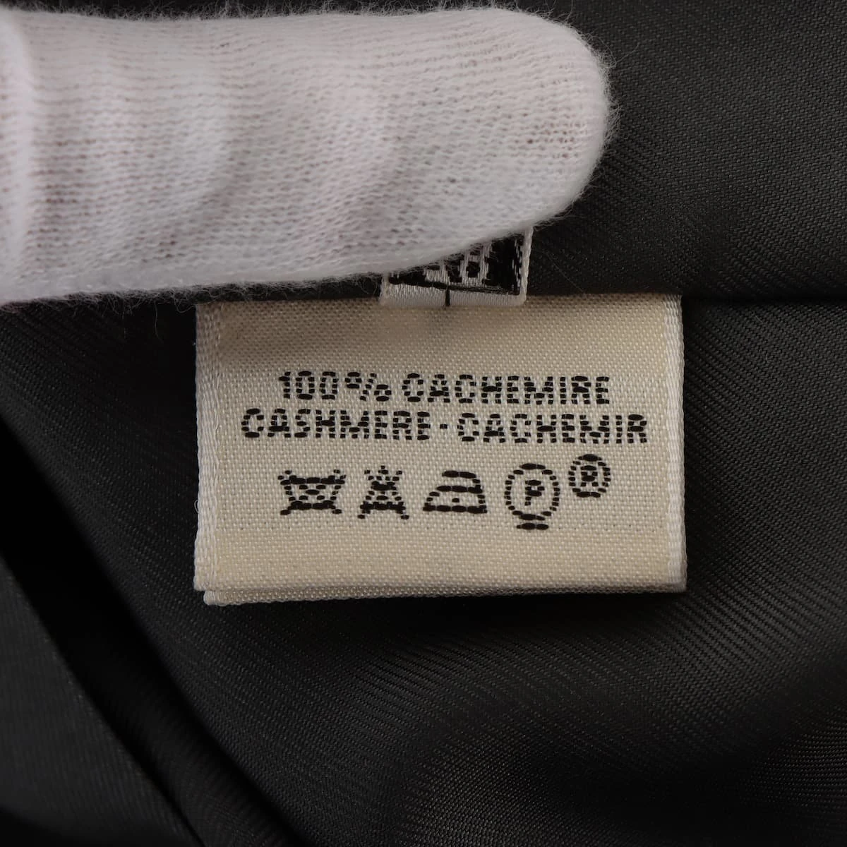 エルメス カシミヤ ノーカラージャケット 38 レディース グレー