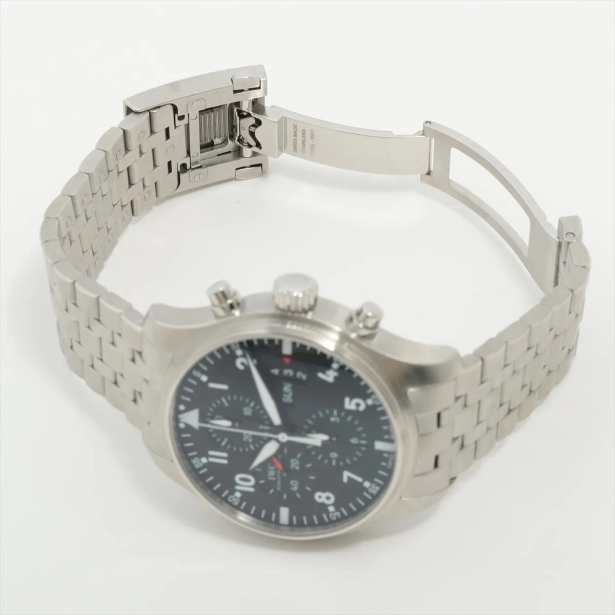 IWC パイロットウォッチ クロノグラフ IW377704 SS AT 黒文字盤