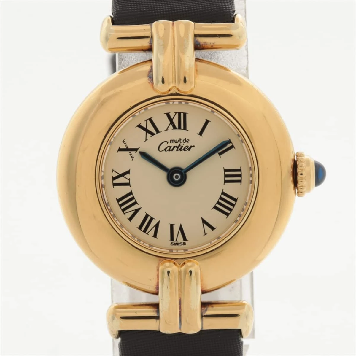 Cartier 磨き済 マストコリゼ ヴェルメイユ クォーツ アイボリー文字盤 Cartier - Cartier 磨き済 マストコリゼ ヴェルメイユ クォーツ