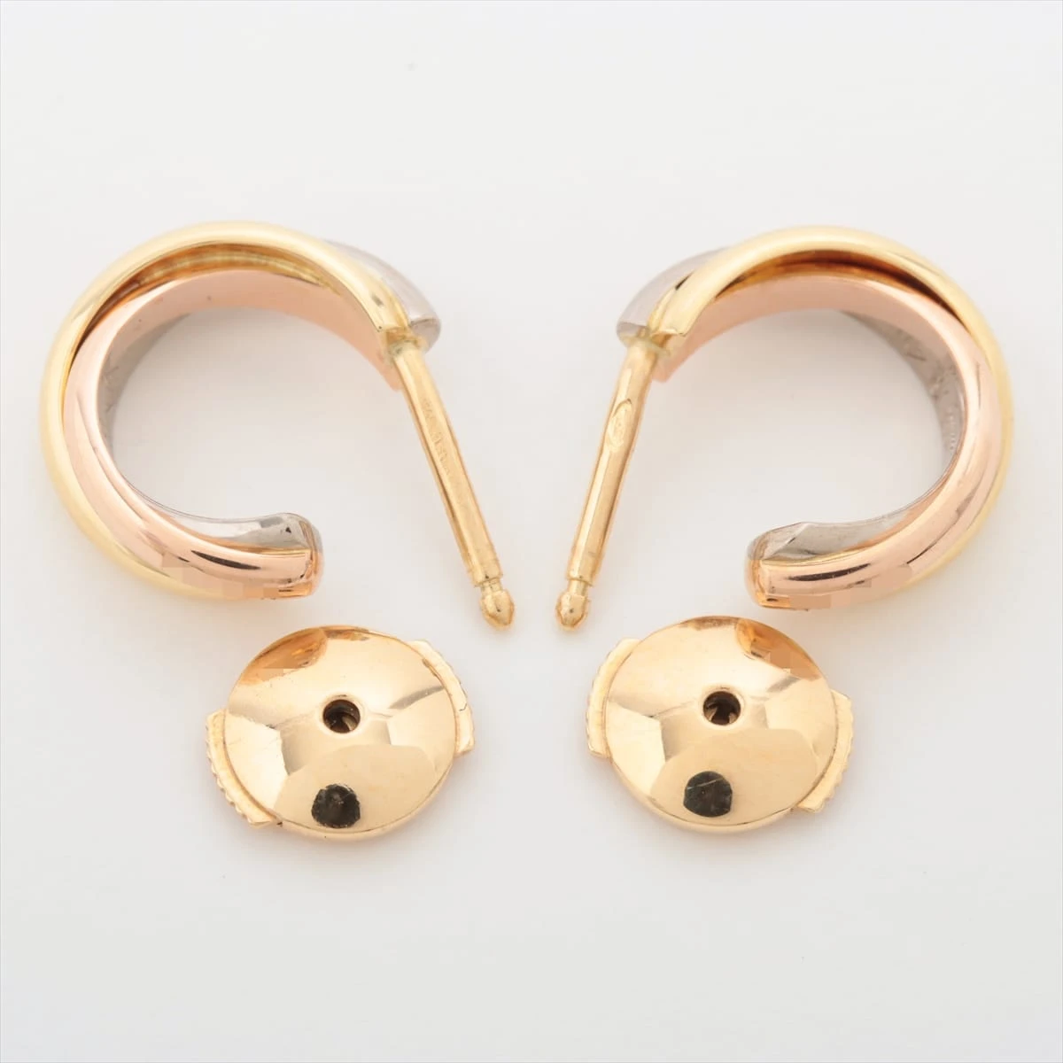 【美品】カルティエ　トリニティ　ピアス　片耳用　750 PG×WG 楽天市場】Cartier トリニティピアス 750 WG YG PG 3カラー
