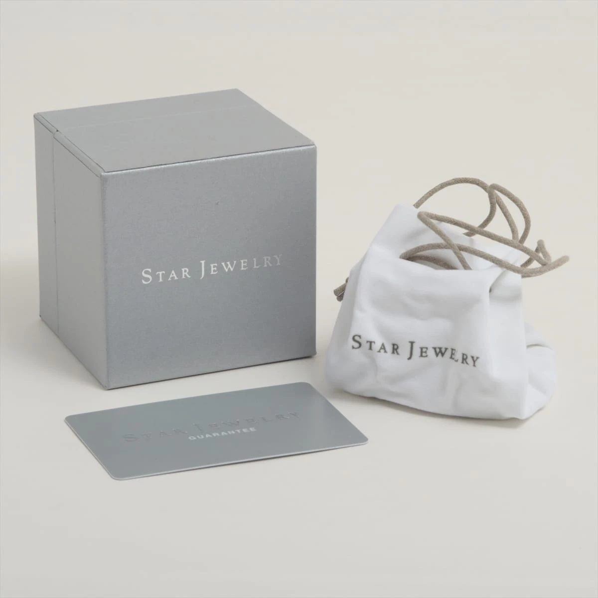 スタージュエリー K10PG ホワイトトパーズ ライン ネックレス スター