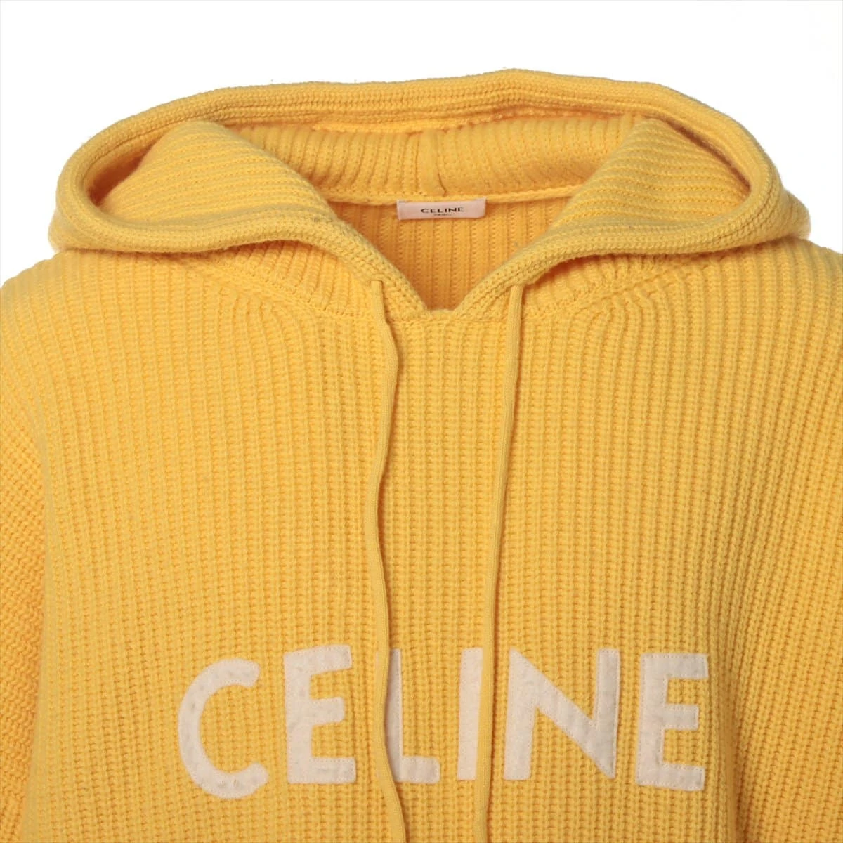CELINE - CELINE セリーヌロゴニットパーカー2A85W423Pイエロー CELINE セリーヌ ウール パーカー L ユニセックス イエロー 2A85W423P