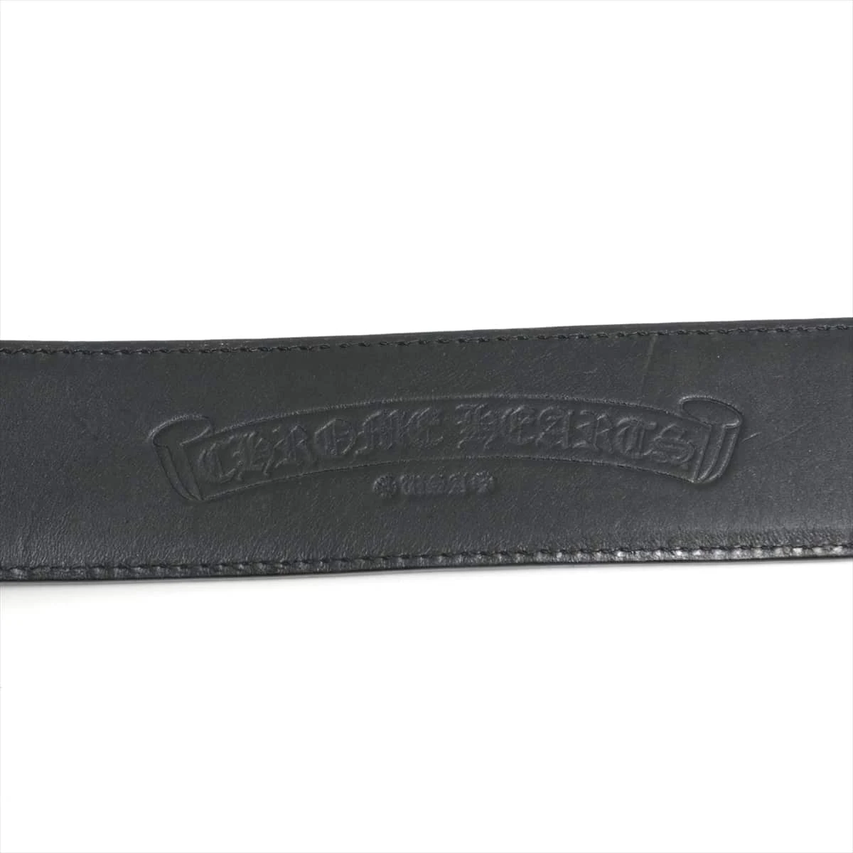 クロムハーツ クラシックオーバルクロスバックル ベルト レザー×925