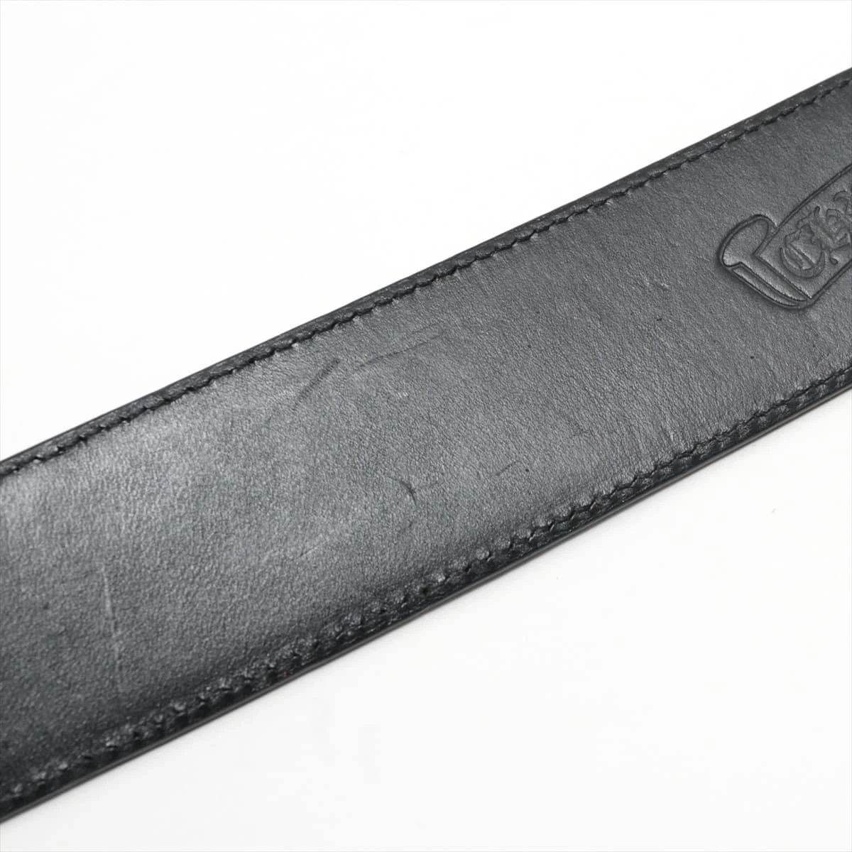 クロムハーツ クラシックオーバルクロスバックル ベルト レザー×925