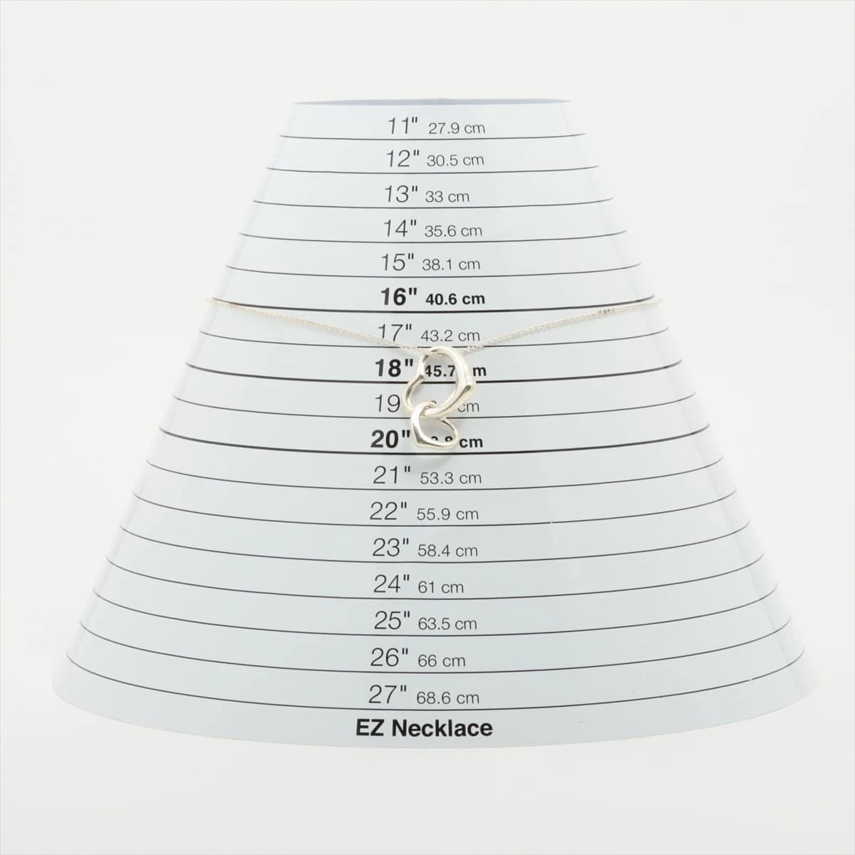 ティファニー ダブルオープンハート ネックレス 925 7.1g シルバー 