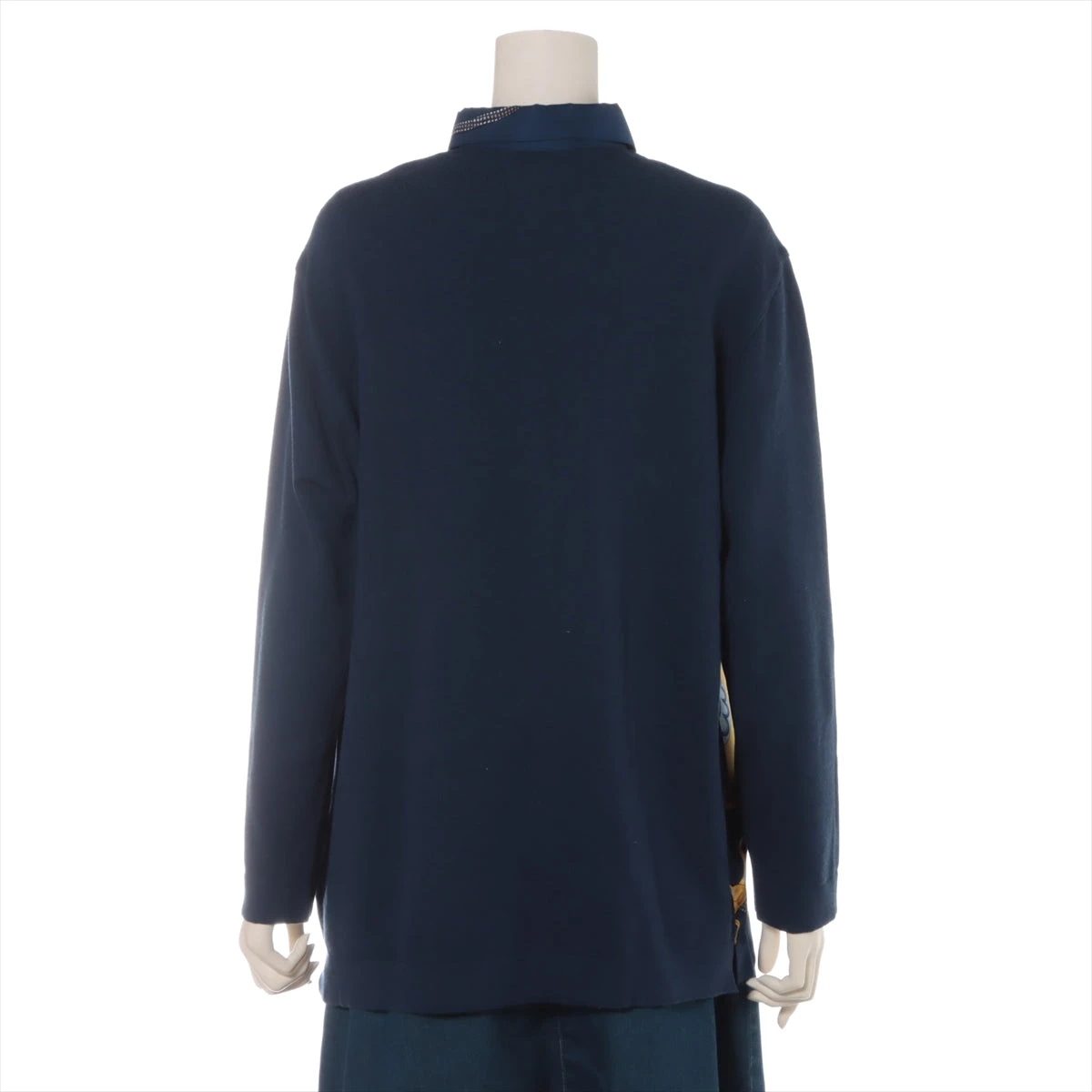 【美品】HERMES シルク コットン ポロシャツ カシミヤ混 Lイタリア製 HERMES シルク コットン ポロシャツ カシミヤ混 Lイタリア製