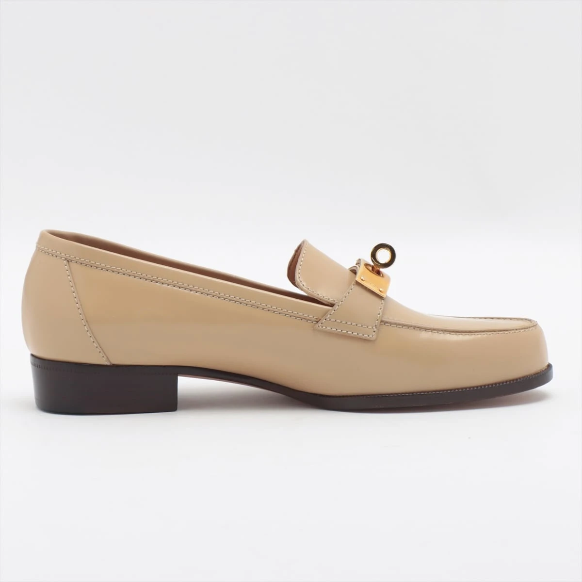 HERMES ベージュ　キャメル　 ローファー レザー　38 24.5㎝ HERMES ベージュ キャメル ローファー レザー 38 24.5㎝