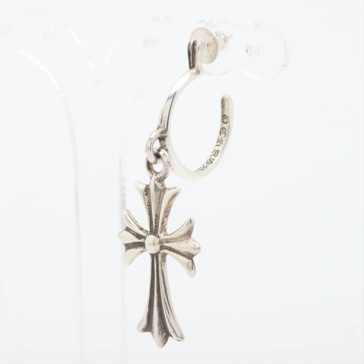 クロムハーツ タイニーCHクロス フープピアス 925×14K 5.2g AP031304  