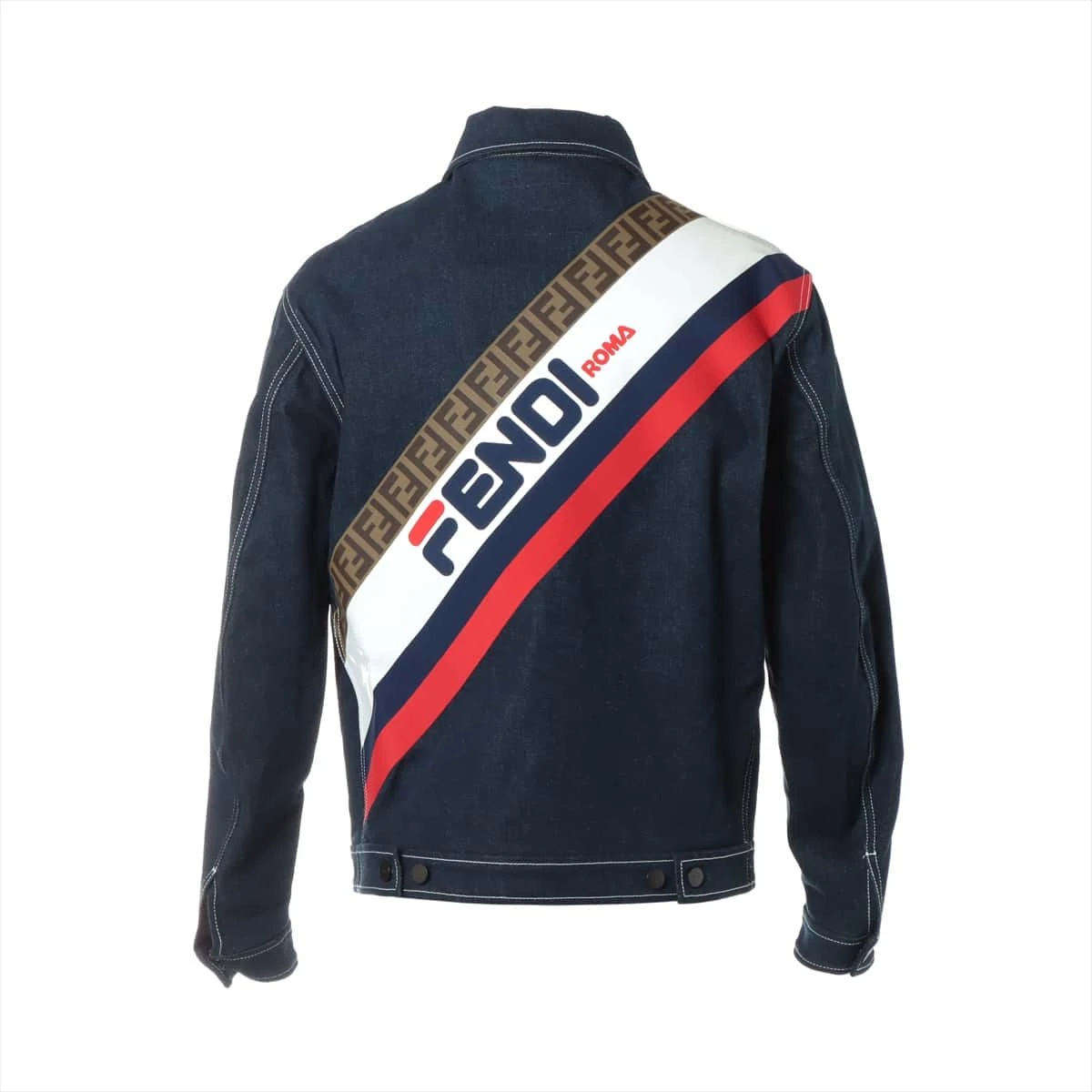 フェンディ×フィラ 18年 コットン×ポリウレタン デニムジャケット 48
