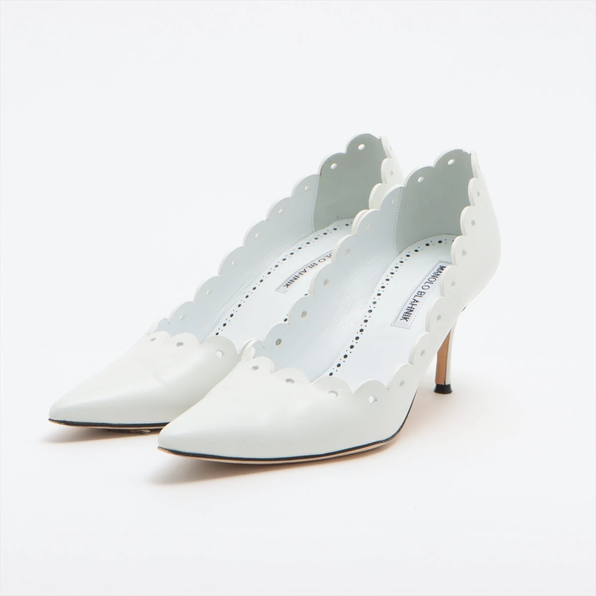 マノロブラニク レザー パンプス 36 1/2 レディース ホワイト