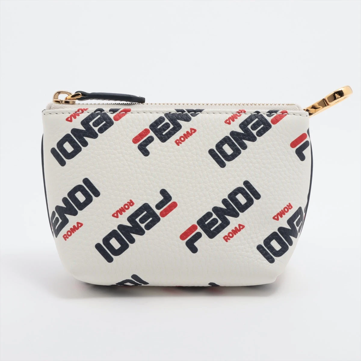 FENDI×FILA レザー ポーチ 小物入れ ホワイト FENDI×FILA レザー ポーチ 小物入れ ホワイト