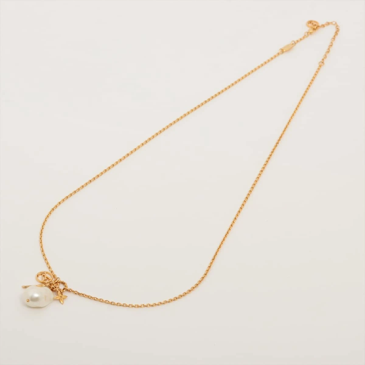 ヴィトン US0261 ネックレス GP×パール ゴールド M00370 コリエ 