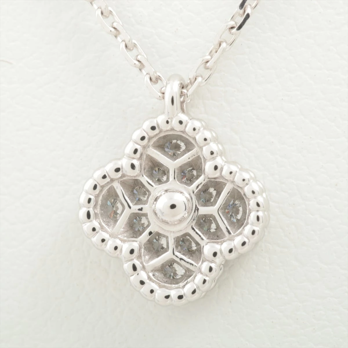 値下げ　ヴァンクリーフ&アーペル　スィートアルハンブラwg ダイヤ正規品 ヴァンクリーフ&アーペル スウィートアルハンブラ ダイヤ ネックレス