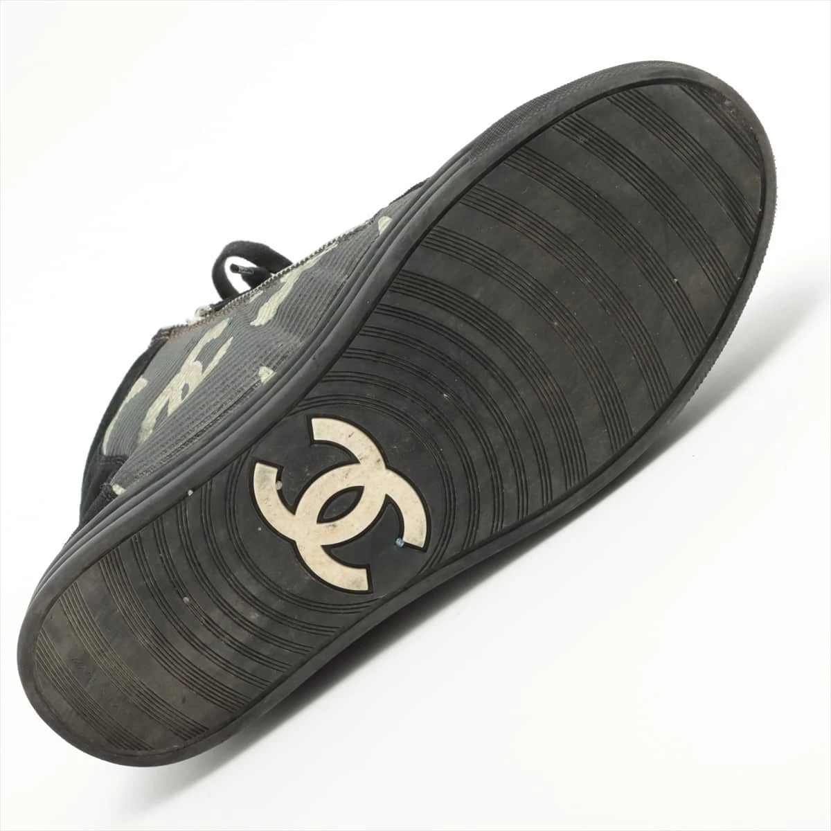 シャネル ココマーク スエード ハイカットスニーカー 37 1/2 メンズ 