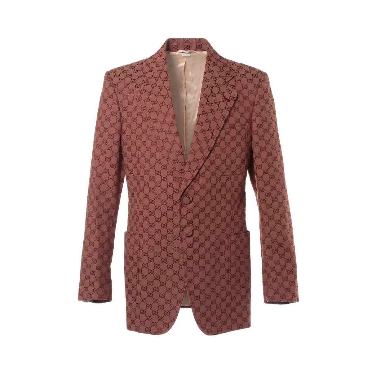 現行モデル Gucci ベージュ GGパターン テーラードジャケット 36 現行モデル Gucci ベージュ GGパターン テーラードジャケット 36