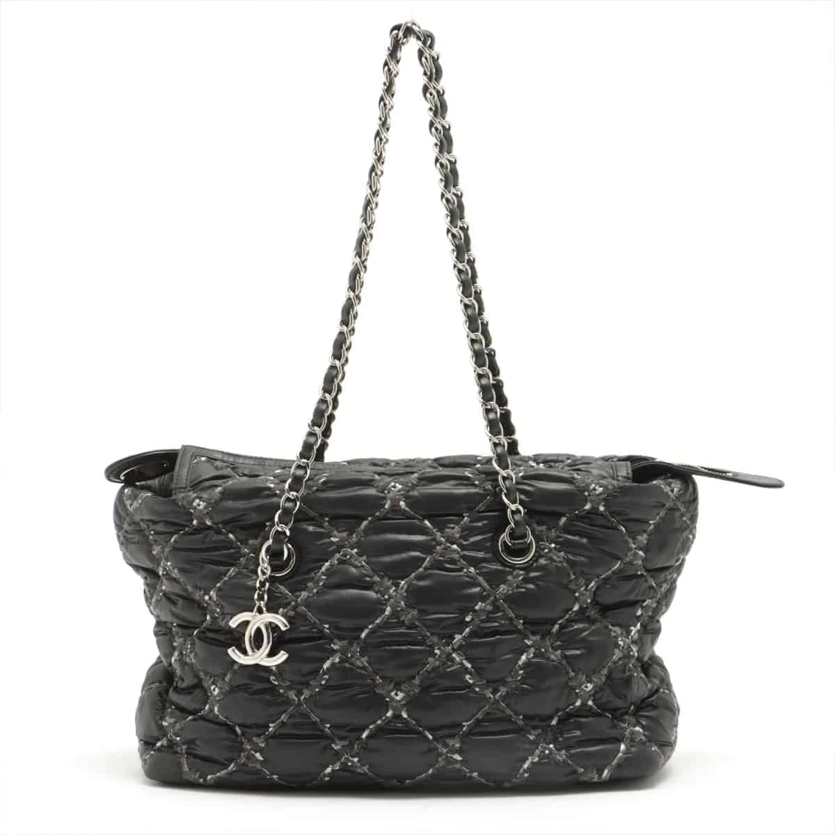 シャネル パリビザンス ナイロン チェーンショルダーバッグ ブラック  