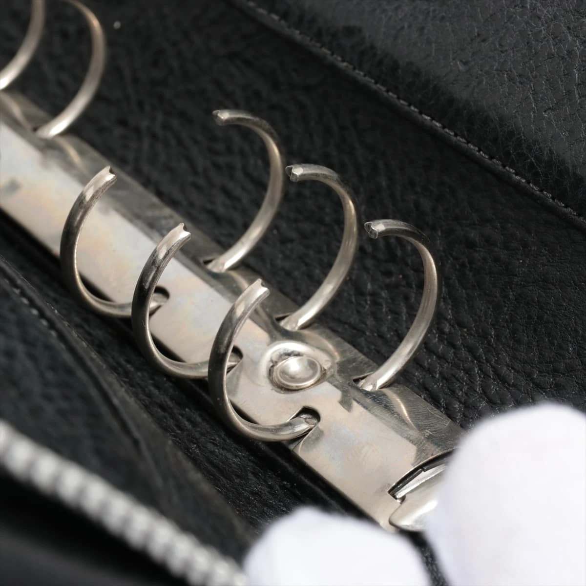 クロムハーツ BSフレア 手帳カバー レザー×925 ラウンドジップ 