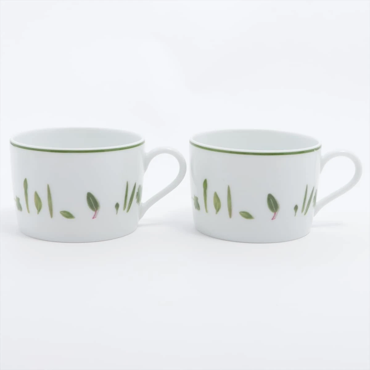 エルメス　メスクラン　カップ＆ソーサー　プレート　スクエアプレート エルメス メスクラン カップ&ソーサー 陶器 ホワイト A1547022｜中古