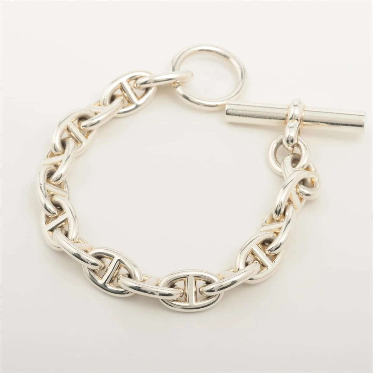 HERMES シェーヌダンクル　シルバーブレスレット　PM 16 コマ エルメス シェーヌダンクルPM ブレスレット 16コマ 925 36.8g