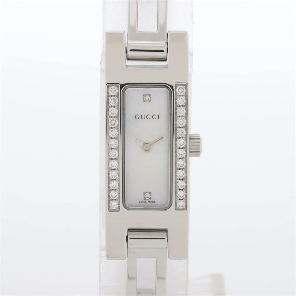 GUCCI グッチ QZ 3900L スクエア シルバー文字盤MTM027500 グッチ スクエア 3900L SS QZ シェル文字盤 あまりごま1 A1605134