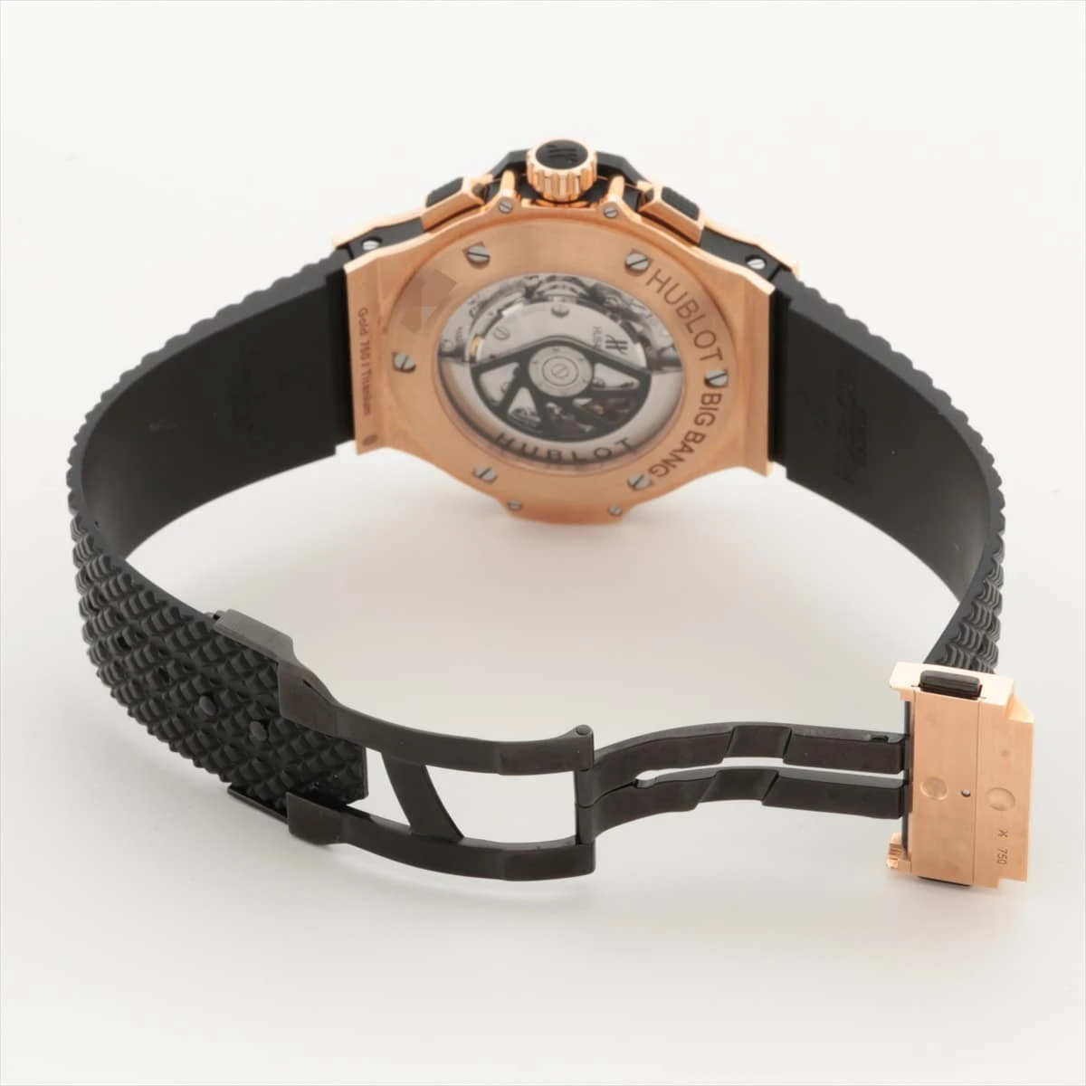 ウブロ ビッグバン 301.PX.130.RX.174 TI×PG×ラバー AT 黒文字盤