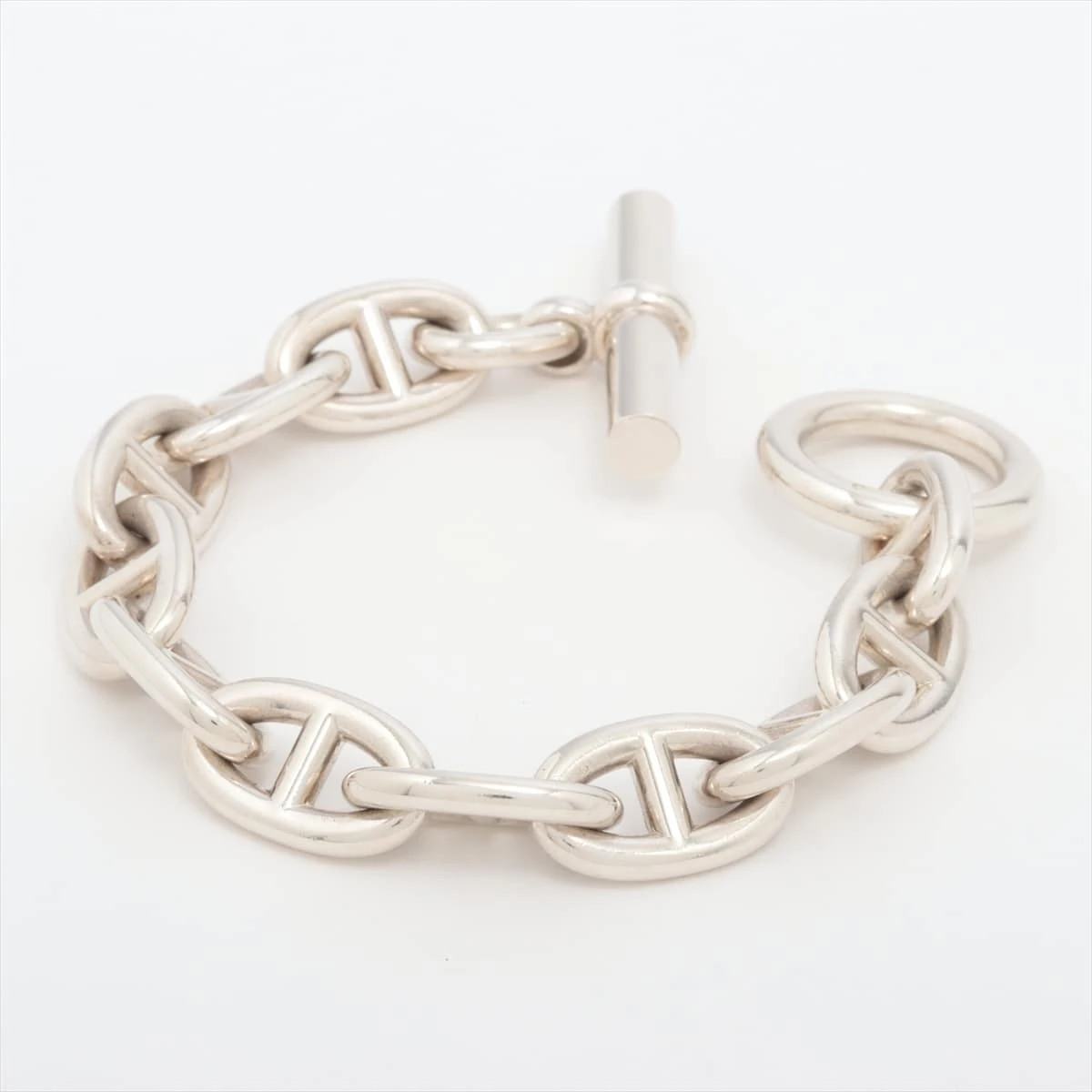 エルメス シェーヌダンクルTGM ブレスレット 11コマ 925 105g シルバー