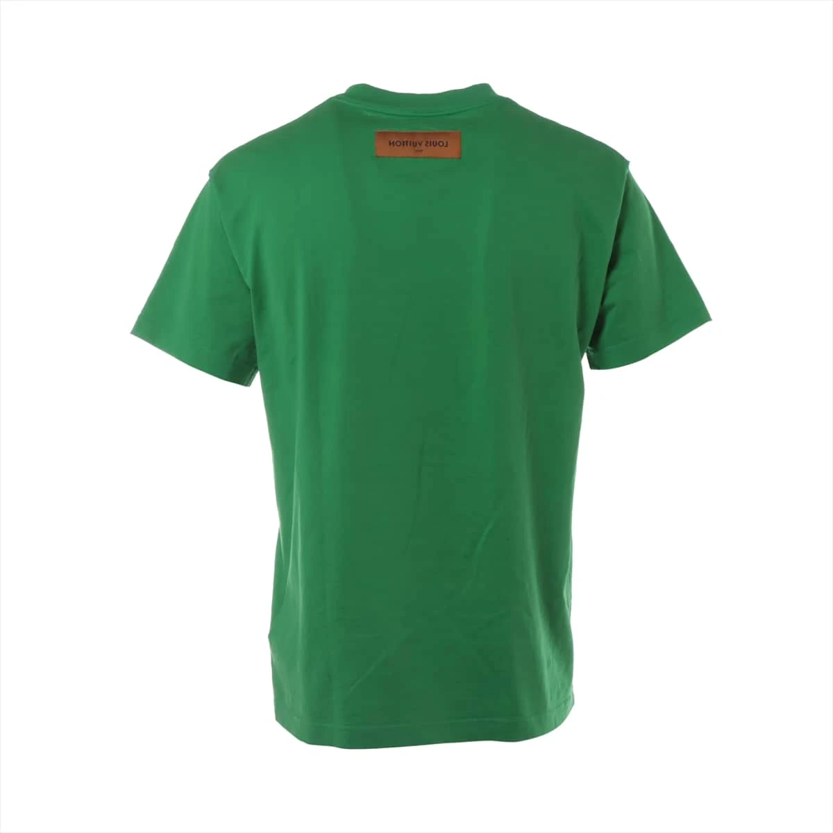 ヴィトン 21AW コットン Tシャツ S メンズ グリーン LVデボスエンボス 