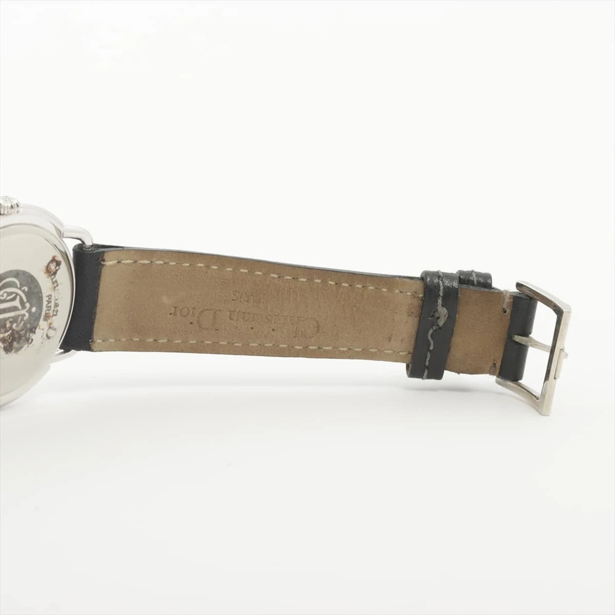 【希少】Christian Dior ディオール 腕時計 シルバーD57-120 クリスチャンディオール D57-120 SS×革 QZ シルバー文字盤